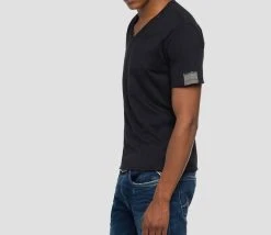 Replay T-Shirt V-Neck (098 Black) -dress shop M3591 000 2660 098 1 Z