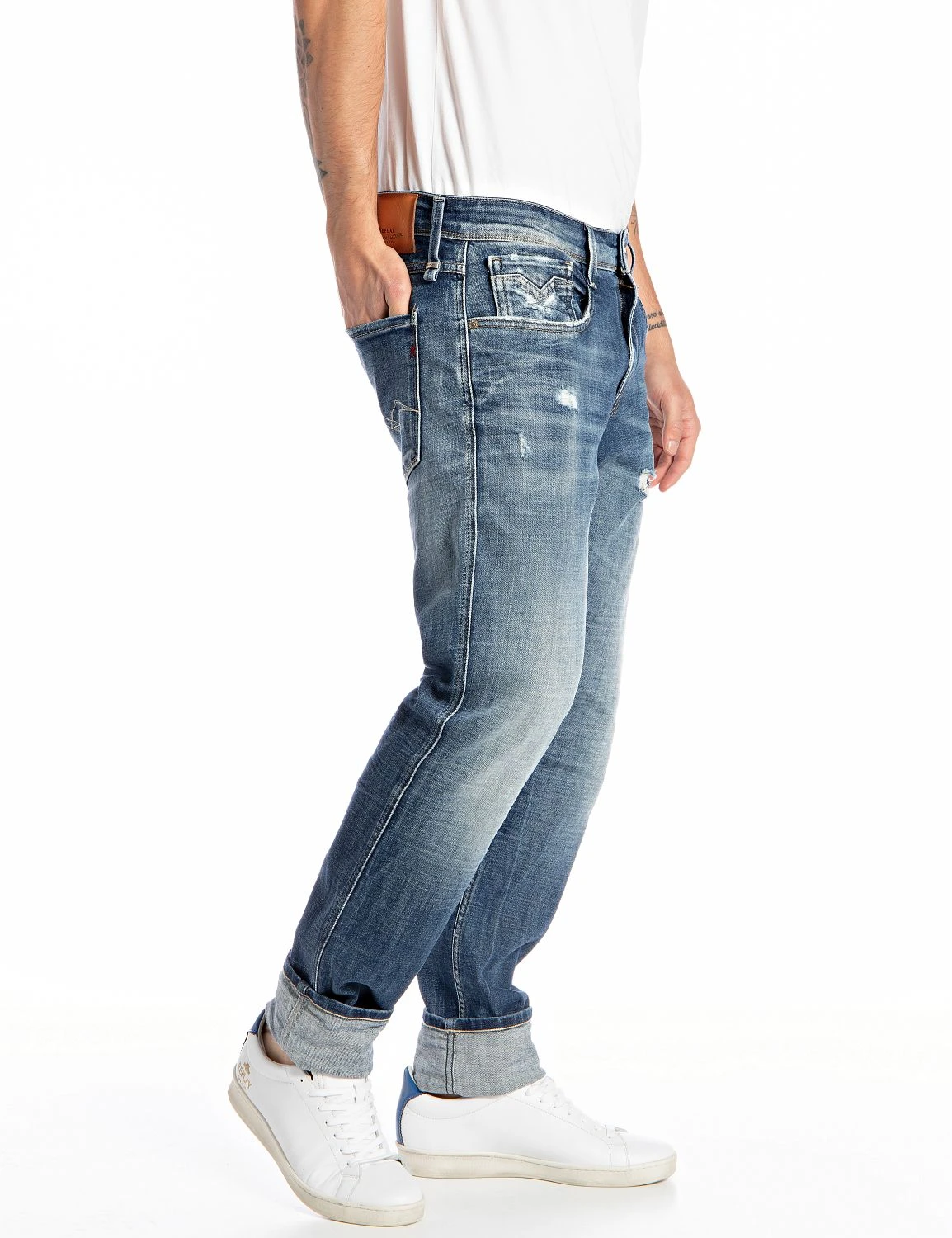 Replay Trousers ANBASS (009 MEDIUM BLUE Medium Wash Tone) 5 Replay Trousers ANBASS (009 MEDIUM BLUE Medium Wash Tone) - Bild 3