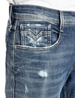 Replay Trousers ANBASS (009 MEDIUM BLUE Medium Wash Tone) 16 Replay Trousers ANBASS (009 MEDIUM BLUE Medium Wash Tone) -dress shop M914Q 000 141 334 009 4