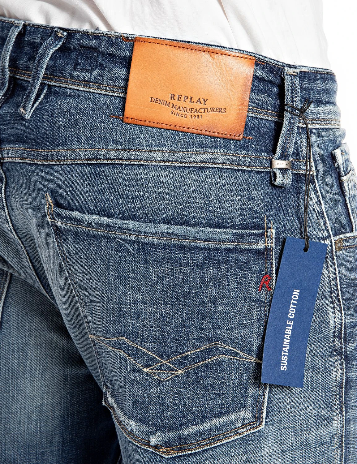 Replay Trousers ANBASS (009 MEDIUM BLUE Medium Wash Tone) 10 Replay Trousers ANBASS (009 MEDIUM BLUE Medium Wash Tone) - Bild 8