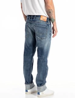 Replay Trousers ANBASS (009 MEDIUM BLUE Medium Wash Tone) 13 Replay Trousers ANBASS (009 MEDIUM BLUE Medium Wash Tone) -dress shop M914Q 000 141 334 009 B