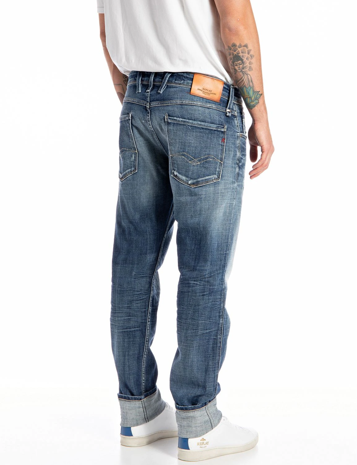 Replay Trousers ANBASS (009 MEDIUM BLUE Medium Wash Tone) 6 Replay Trousers ANBASS (009 MEDIUM BLUE Medium Wash Tone) - Bild 4