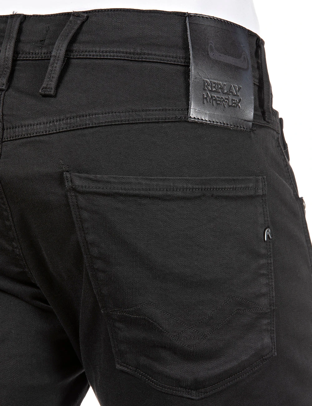 Replay ANBASS Hyperflex Colour Xlite (040 BLACK Garment Dyed And Stonewashed) 10 Replay ANBASS Hyperflex Colour Xlite (040 BLACK Garment Dyed And Stonewashed) - Bild 8