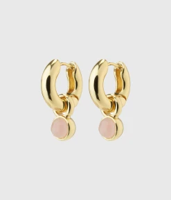 Pilgrim EVAH Recycled Rosa Hoop Earrings Gold-Plated (Gold Plated)
