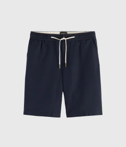 Scotch & Soda Fave - Cotton-Linen Jogger Shorts (1149 Marine)