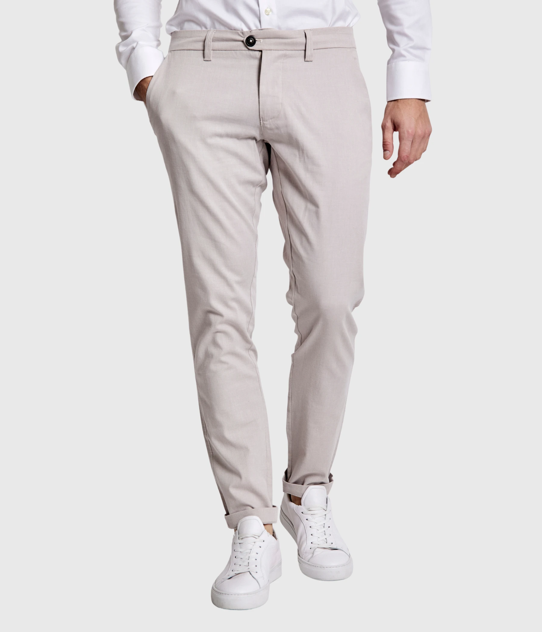 Bruun & Stengade BS Francisco Slim Fit Chinos (Beige) 4 Bruun & Stengade BS Francisco Slim Fit Chinos (Beige) - Bild 2