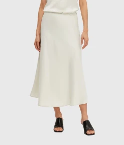 Selected Femme SLFRACHELLE MW MIDI SKIRT B (Birch)