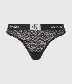 CALVIN KLEIN UNDERWEAR MODERN THONG, (UB1 BLACK)