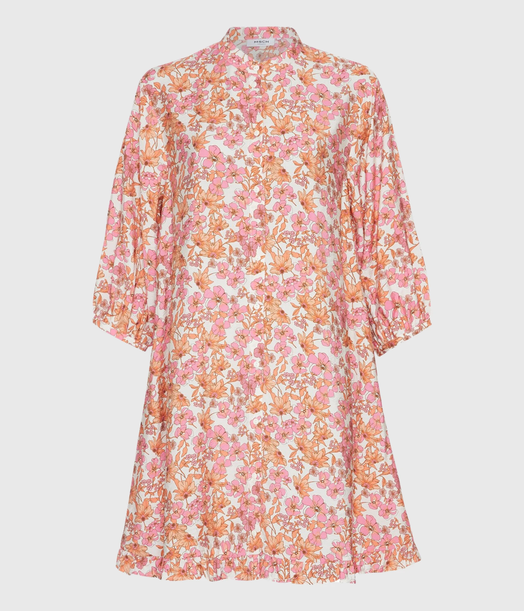 Mschadanaya Ladonna 3/4 Shirt Dress AOP (A PINK FLOWER) MOSS COPENHAGEN Mschadanaya Ladonna 3/4 Shirt Dress AOP (A PINK FLOWER) -dress shop MSCHAdanayaLadonna34ShirtDressAOP 2