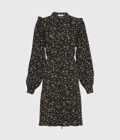 MOSS COPENHAGEN Mschbellaris Jalina Shirt Dress AOP (BLACK FLOWER)