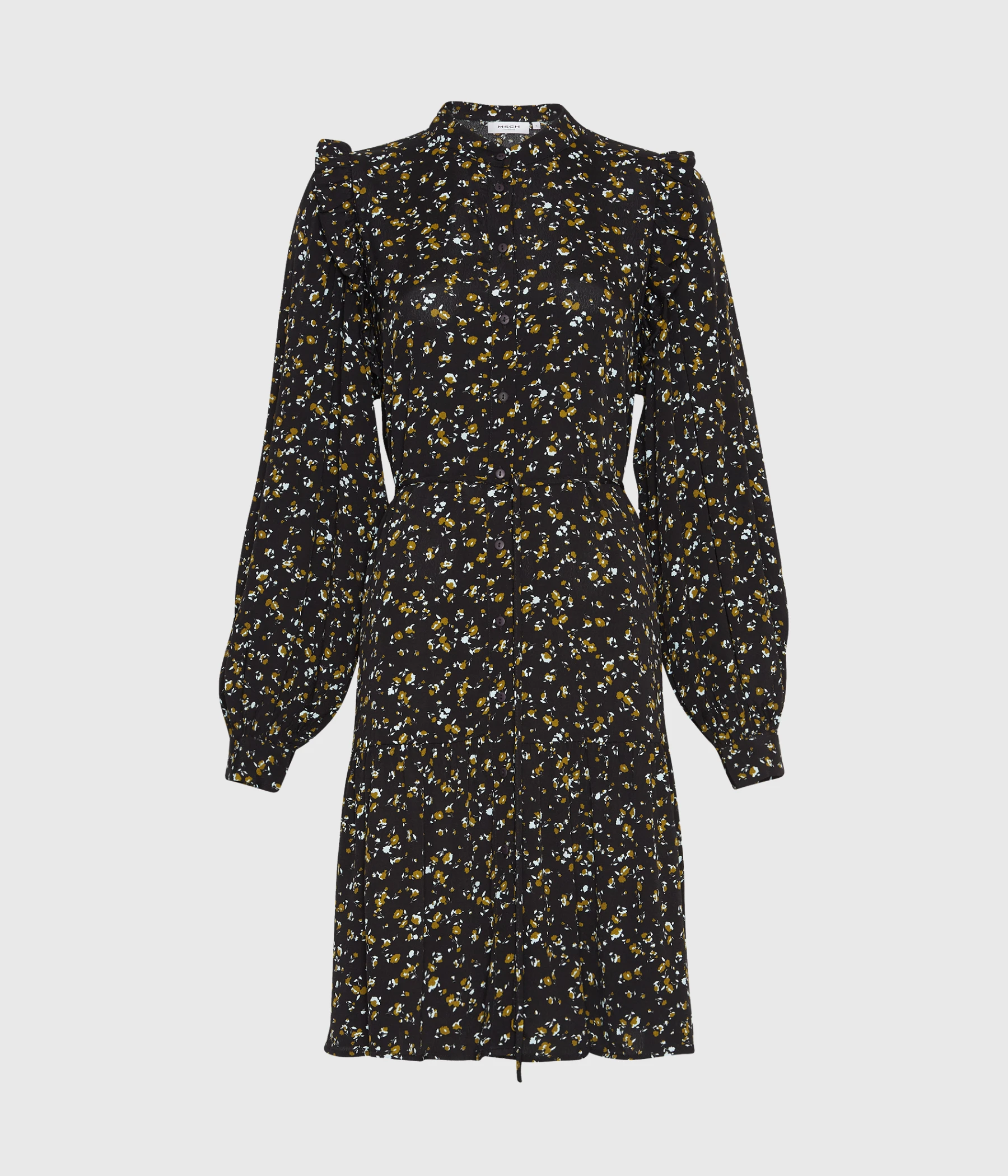 MOSS COPENHAGEN Mschbellaris Jalina Shirt Dress AOP (BLACK FLOWER) 3 MOSS COPENHAGEN Mschbellaris Jalina Shirt Dress AOP (BLACK FLOWER)