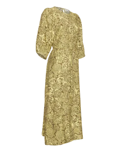 MOSS COPENHAGEN Mschdivina Ladonna 3/4 Dress AOP (ENDIVE FLOWER) -dress shop MSCHDivinaLadonna34DressAOP 17280 3 EndiveFlower