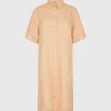 Mos Mosh Mal Linen Shirt Dress (178 Ginger Root)