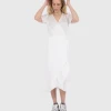 Neo Noir Marietta Linen Dress (120 White) -dress shop MariettaLinenDress 120White
