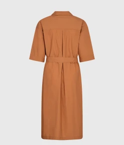 Mos Mosh Melli Cotton Dress (670 Pecan Brown) 7 Mos Mosh Melli Cotton Dress (670 Pecan Brown) -dress shop MelliCottonDress 2