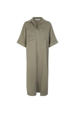 Samsoe Samsoe MINA LONG DRESS 14028 (Silver Sage 170510TCX) -dress shop Minalongdress14028 SilverSage 1