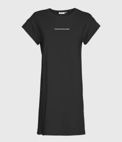 MOSS COPENHAGEN Mschalvidera Organic Small Logo Dress (Black/white)