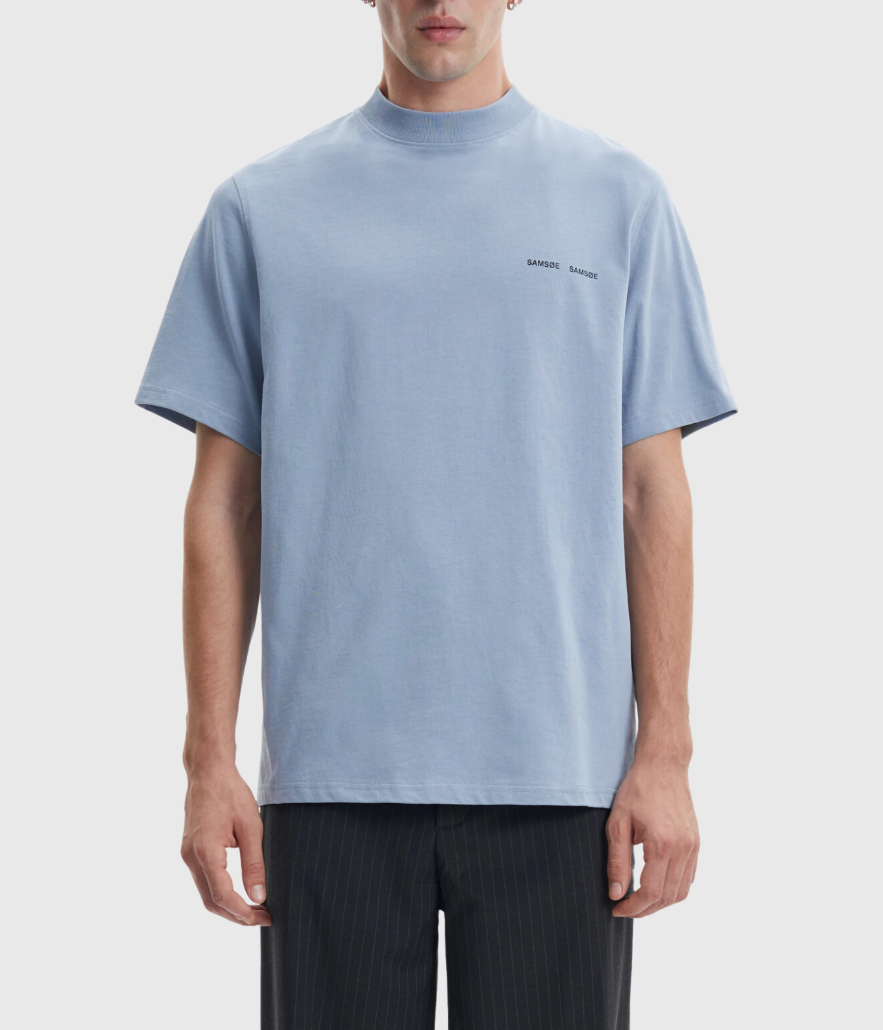 NORSBRO T-SHIRT 6024 (164013TCX Ashley Blue) Samsoe Samsoe NORSBRO T-SHIRT 6024 (164013TCX Ashley Blue) -dress shop NORSBROT SHIRT6024