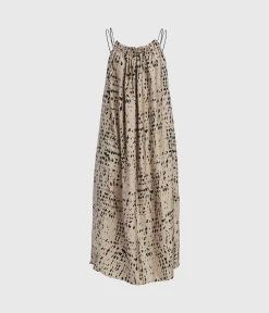 Object OBJANETTE STRAP LONG DRESS 127 (Humus, AOP:Tiedye)