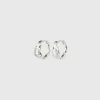 Pilgrim PIA Organic Shape Crystal Hoop Earrings Silver-Plated (Silver Plated) 2 Pilgrim PIA Organic Shape Crystal Hoop Earrings Silver-Plated (Silver Plated) -dress shop PIAorganicshapecrystalhoopearringssilver plated