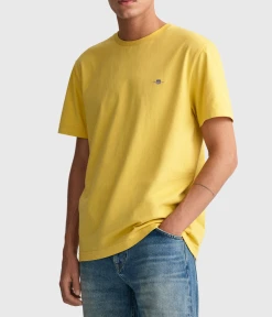 Gant REG SHIELD SS T-SHIRT (727PARCHMENT YELLOW)