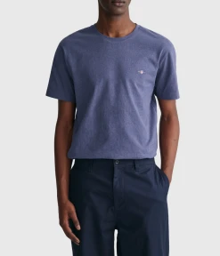 Gant REG SHIELD SS T-SHIRT (902DARK JEANSBLUE MELANGE)