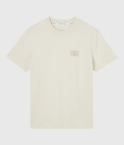 Calvin Klein Jeans SHRUNKEN BADGE TEE, (ACF Eggshell)