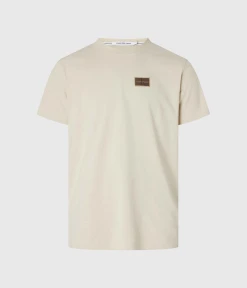 Calvin Klein Jeans SHRUNKEN BADGE TEE, (AC1 Classic Beige)