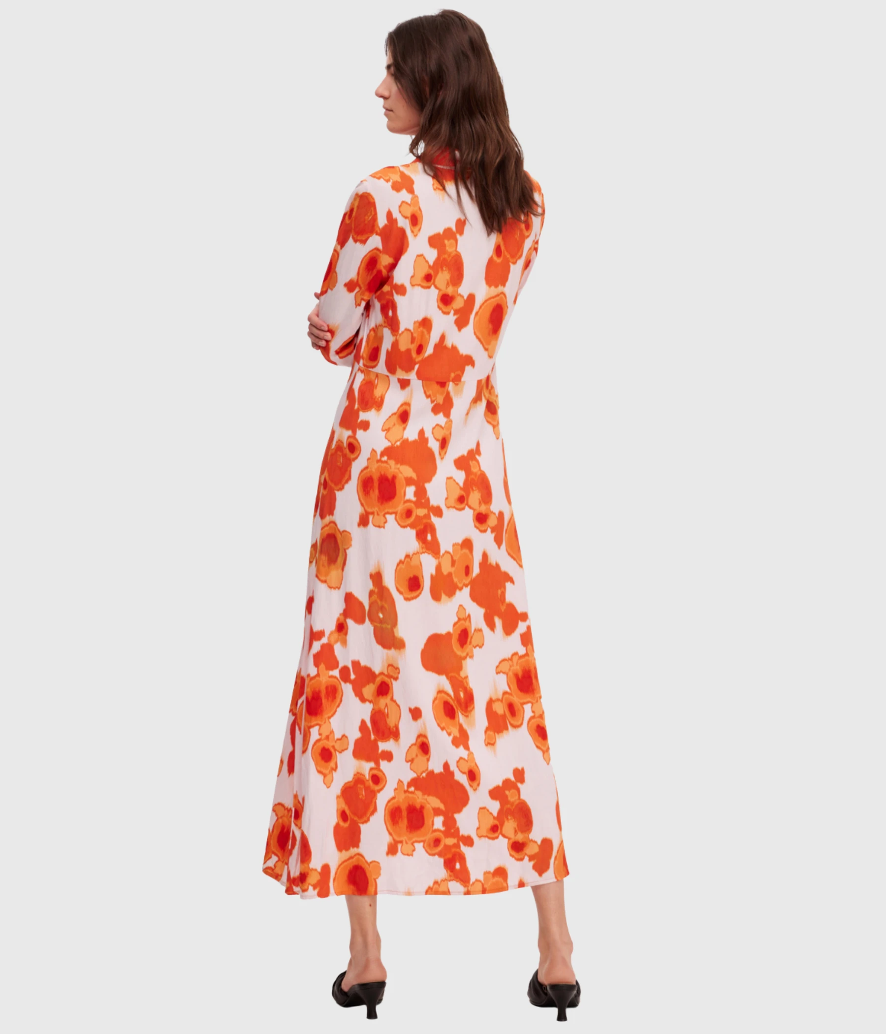 SLFNICOLETTE LS ANKLE SHIRT DRESS B (Orangeade, AOP:AOP) Selected Femme SLFNICOLETTE LS ANKLE SHIRT DRESS B (Orangeade, AOP:AOP) -dress shop SLFNICOLETTELSANKLESHIRTDRESSB1