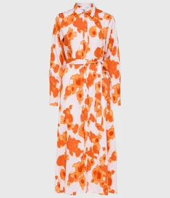 Selected Femme SLFNICOLETTE LS ANKLE SHIRT DRESS B (Orangeade, AOP:AOP) 4 Selected Femme SLFNICOLETTE LS ANKLE SHIRT DRESS B (Orangeade, AOP:AOP) -dress shop SLFNICOLETTELSANKLESHIRTDRESSB2