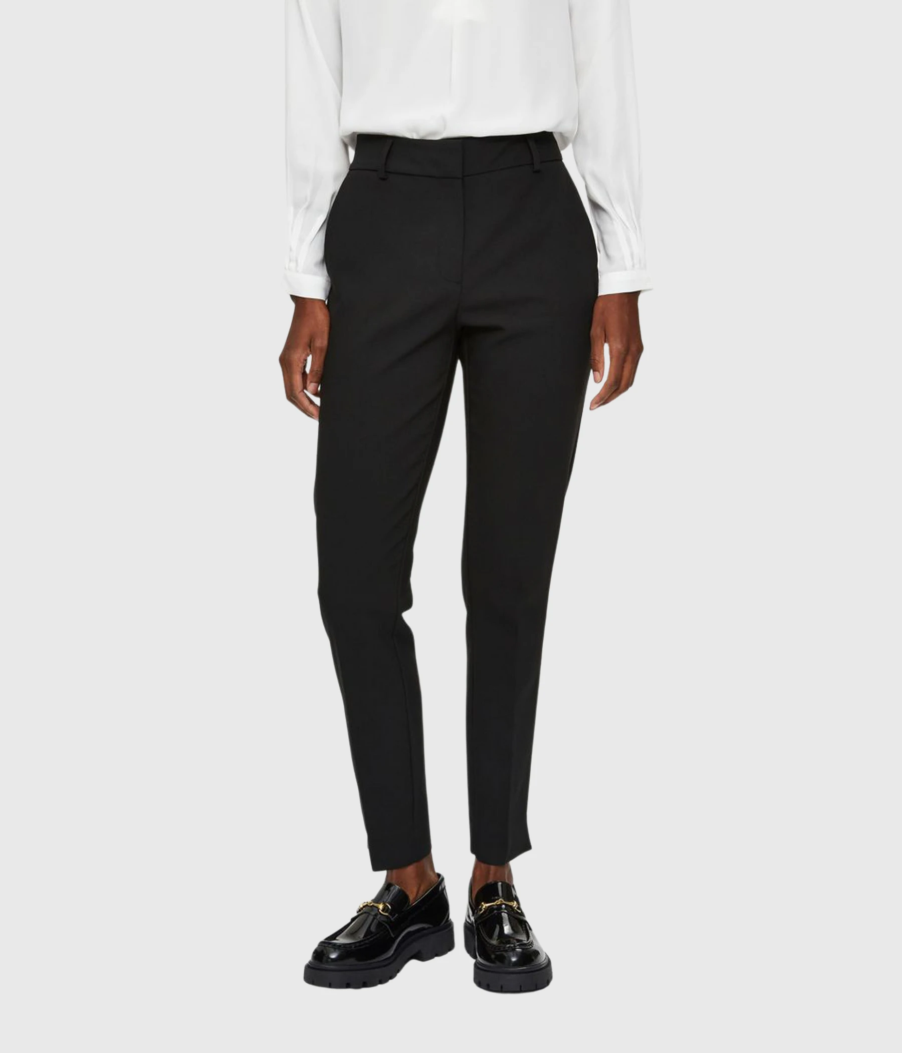 SLFRITA MW SLIM PANT BLACK NOOS (BLACK) Selected Femme SLFRITA MW SLIM PANT BLACK NOOS (BLACK) -dress shop SLFRITAMWSLIMPANTBLACKNOOS BLACK