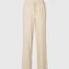 Selected Femme SLFVIVA-GULIA HW LONG LINEN PANT NOOS (Sandshell) -dress shop SLFVIVA GULIAHWLONGLINENPANTNOOS Sandshell