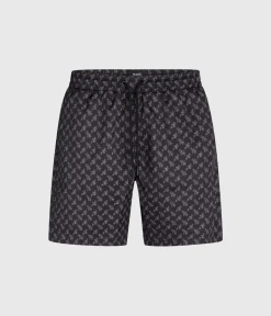 Mads Norgaard Sea Print Sandro Shorts (8562 Black /Vintage Khaki AOP)