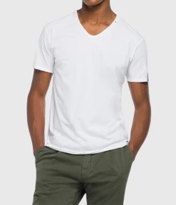 Replay T-Shirt V-Neck (001 White)