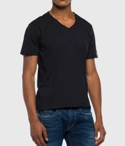 Replay T-Shirt V-Neck (098 Black)