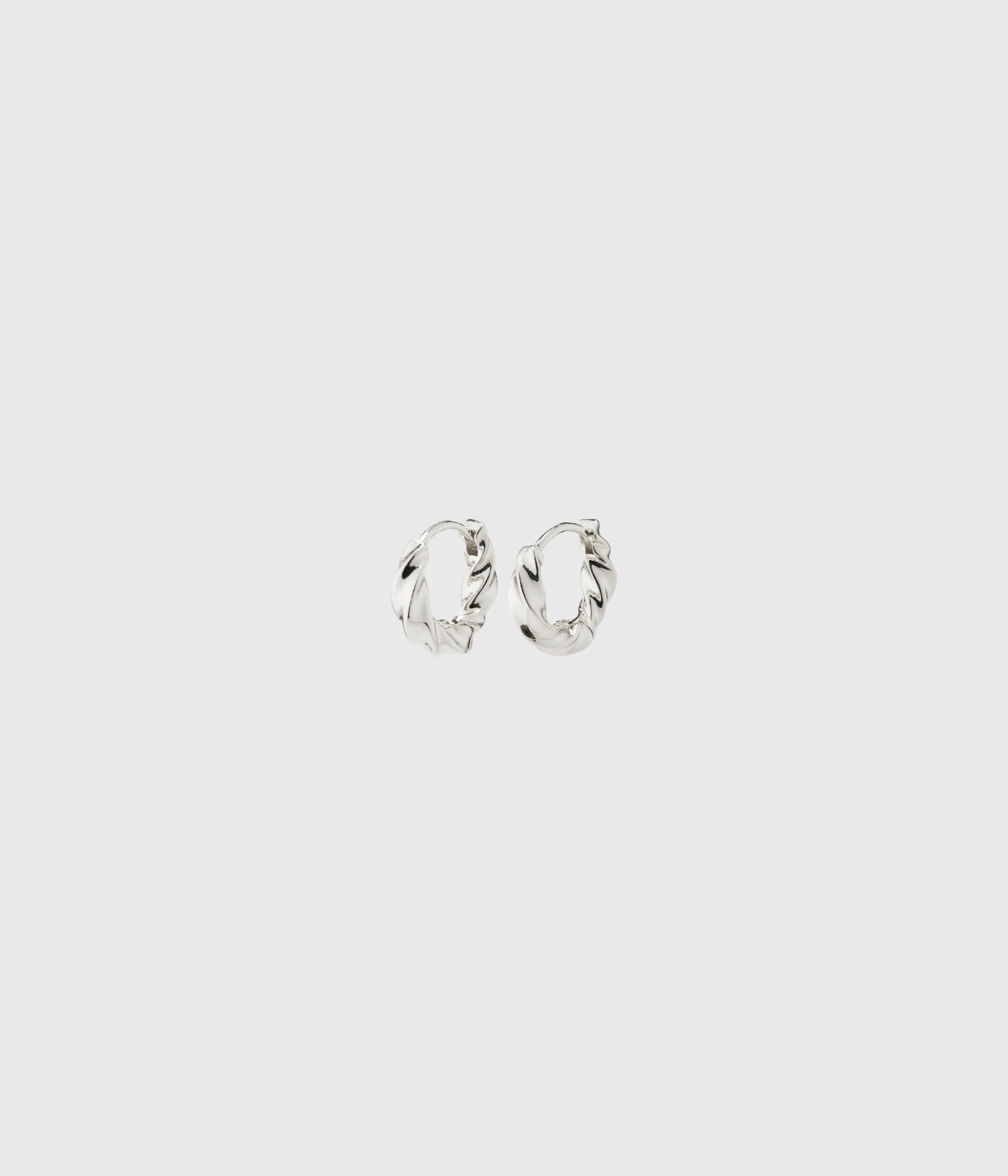 Pilgrim TAFFY Recycled Small Swirl Hoop Earrings Silver-Plated (Silver Plated) 3 Pilgrim TAFFY Recycled Small Swirl Hoop Earrings Silver-Plated (Silver Plated)