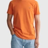 Gant THE ORIGINAL SS T-SHIRT (860 PUMPKIN ORANGE) -dress shop THEORIGINALSST SHIRT