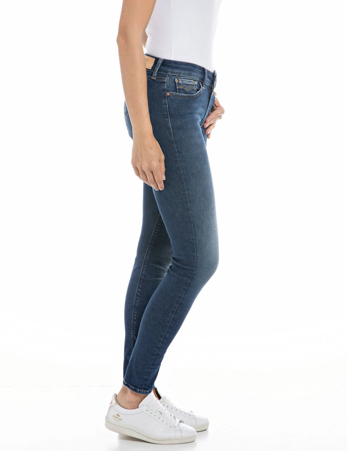 Trousers NEW LUZ HYPERFLEX ORIGINAL (007 DARK BLUE dark wash tone) Replay Trousers NEW LUZ HYPERFLEX ORIGINAL (007 DARK BLUE Dark Wash Tone) -dress shop WH689 000 661 OR1 007 S