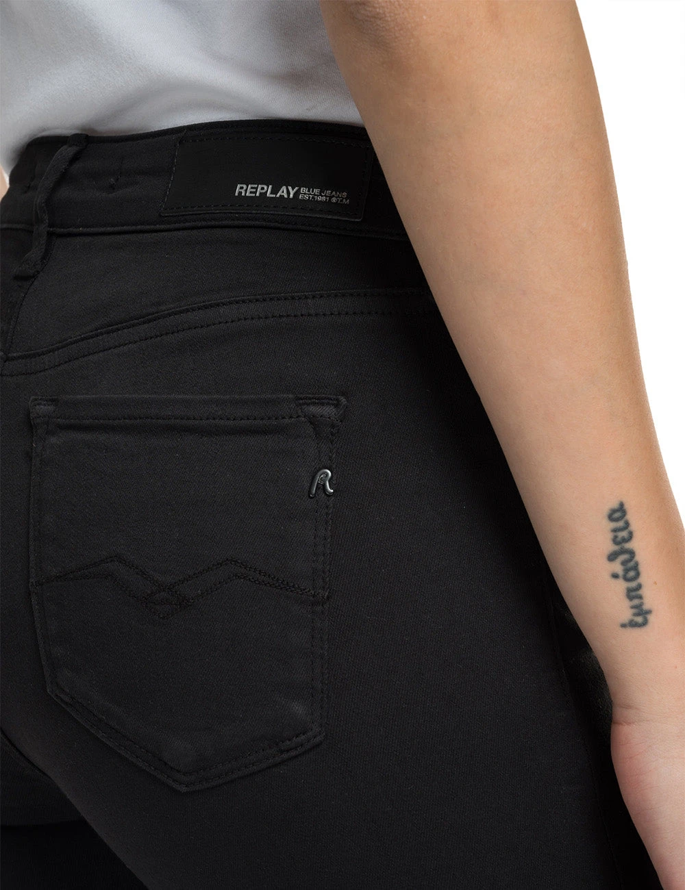 Replay LUZIEN Hyperflex Colour Xlite (040 BLACK Garment Dyed And Stonewashed) 8 Replay LUZIEN Hyperflex Colour Xlite (040 BLACK Garment Dyed And Stonewashed) - Bild 6