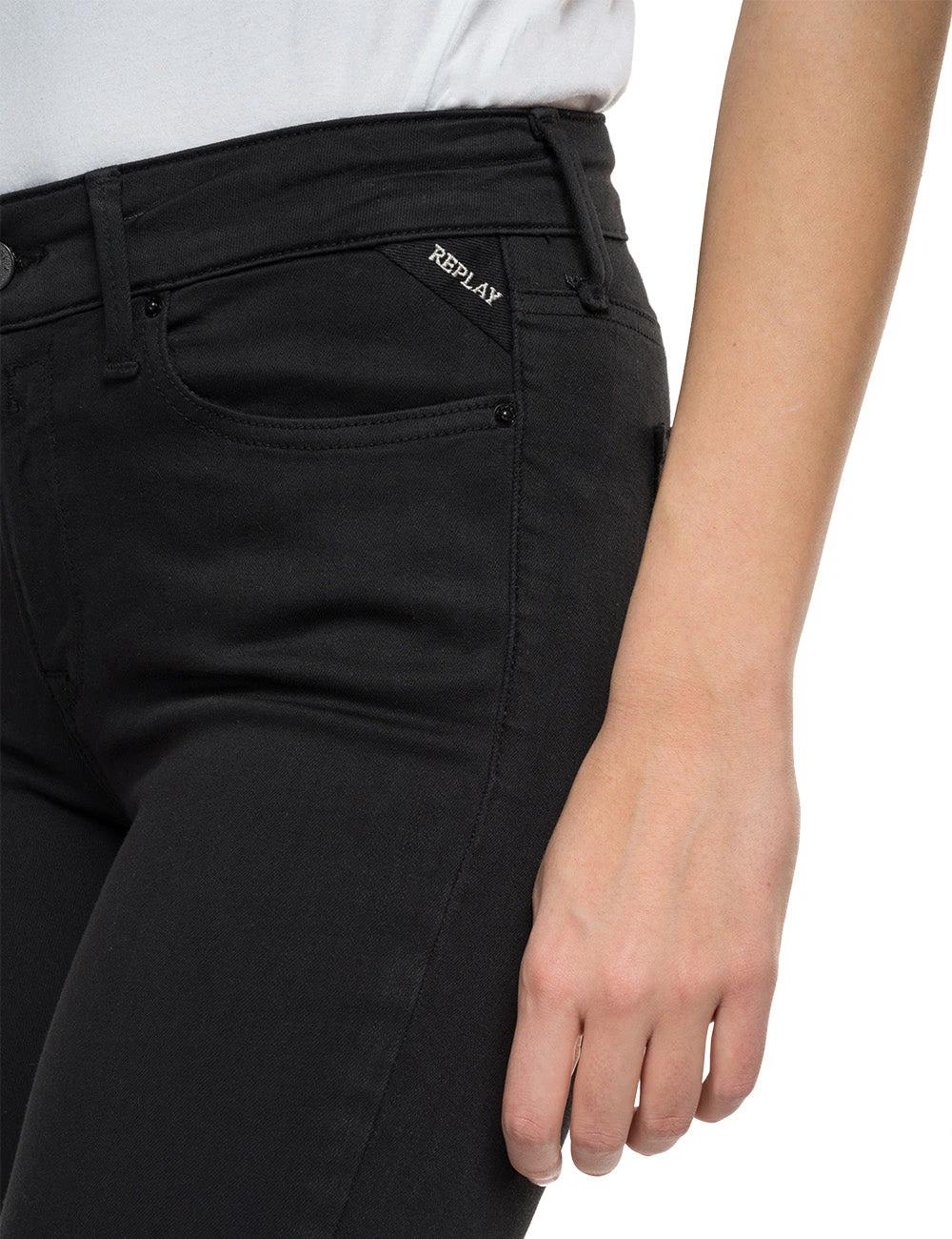 Replay LUZIEN Hyperflex Colour Xlite (040 BLACK Garment Dyed And Stonewashed) 5 Replay LUZIEN Hyperflex Colour Xlite (040 BLACK Garment Dyed And Stonewashed) - Bild 3