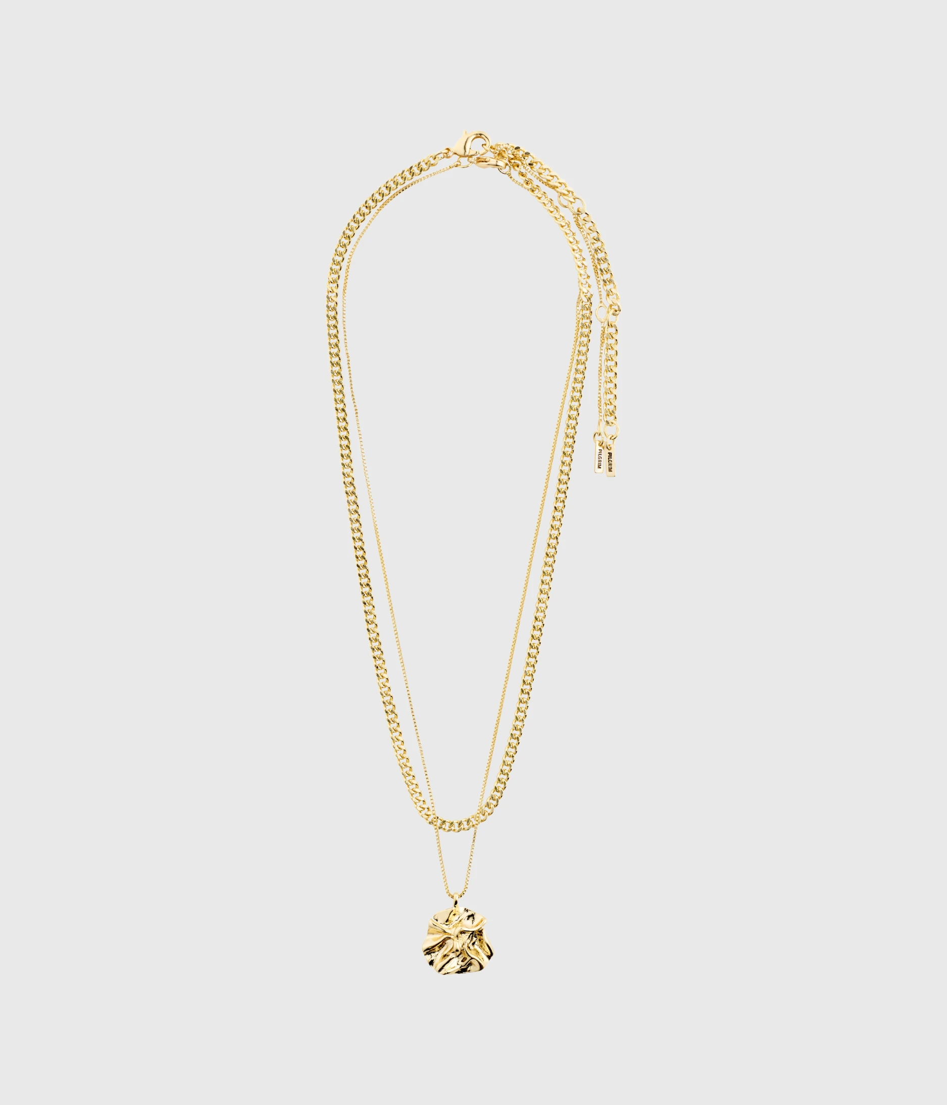 WILLPOWER Curb & Coin Necklace, 2-In-1 Set, Gold-Plated (Gold Plated) Pilgrim WILLPOWER Curb & Coin Necklace, 2-In-1 Set, Gold-Plated (Gold Plated) -dress shop WILLPOWERcurb coinnecklace 2 in 1set gold plated