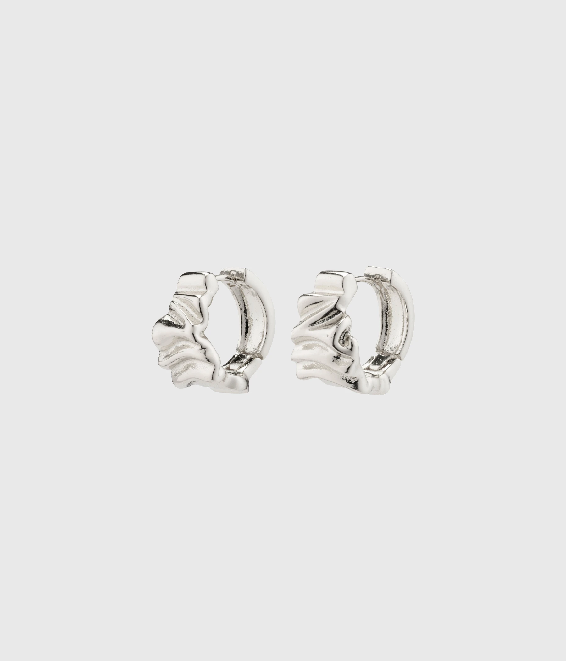 Pilgrim WILLPOWER Recycled Huggie Hoop Earrings Silver-Plated (Silver Plated) 3 Pilgrim WILLPOWER Recycled Huggie Hoop Earrings Silver-Plated (Silver Plated)