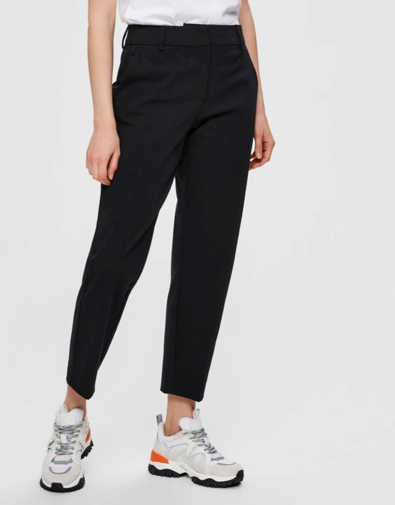 SLFRITA MW SLIM PANT BLACK NOOS (BLACK) Selected Femme SLFRITA MW SLIM PANT BLACK NOOS (BLACK) -dress shop sel 16078454 creativeria